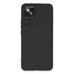 Xiaomi Mi 12t Pro Kılıf Nano İçi Kadife Silikon - Siyah
