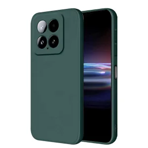 Xiaomi Mi 14t Pro Kılıf Nano İçi Kadife Silikon - Koyu Yeşil