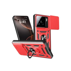 Xiaomi Mi 15 Kılıf Pars Lens Yüzüklü Silikon - Kırmızı