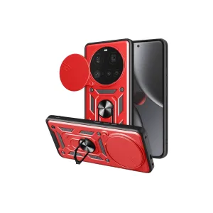 Xiaomi Mi 15 Ultra Kılıf Pars Lens Yüzüklü Silikon - Kırmızı