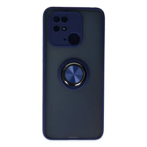 Xiaomi Redmi 10c Kılıf Montreal Yüzüklü Silikon Kapak - Lacivert