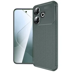 Xiaomi Redmi 13 4g Kılıf Auto Focus Karbon Kapak - Koyu Yeşil