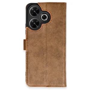 Xiaomi Redmi 13 4g Kılıf Trend S Plus Kapaklı Kılıf - Taba