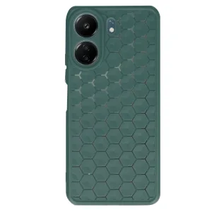 Xiaomi Redmi 13c Kılıf Petek Silikon Kapak - Koyu Yeşil