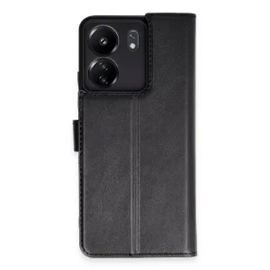 Xiaomi Redmi 13c Kılıf Trend S Plus Kapaklı Kılıf - Siyah