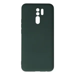Xiaomi Redmi 9 Kılıf Nano İçi Kadife Silikon - Koyu Yeşil