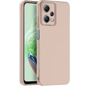 Xiaomi Redmi Note 12 Pro 5g Kılıf Nano İçi Kadife Silikon - Pudra