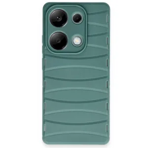 Xiaomi Redmi Note 13 Pro 4g Kılıf Bibercas Silikon Kapak - Koyu Yeşil