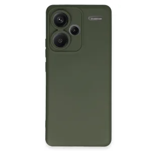 Xiaomi Redmi Note 13 Pro Plus Kılıf Nano İçi Kadife Silikon - Koyu Yeşil