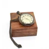 Ahşap Kutulu Pirinç Köstekli Saat 16155