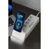 Akım Korumalı Priz Ve Masaüstü Şarj İstasyonu Kablosuz 4 Priz ,4 Usb, 2 Type-c Girişli 2 Metre