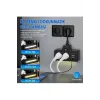 Bkl-502 Akım Korumalı 2li Priz 2 Usb Ve 2 Type-c Çıkış 4000w Hızlı Şarj Duvar Tipi Dokunmatik Led Aydınlatmalı
