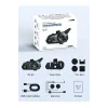 D2-6x 1000m Mesafeli 6 Kanallı İntercom Bluetooth Motosiklet Kask Kulaklığı İntercom Kulaklık