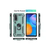 Huawei P Smart 2021 Kılıf Sofya Yüzüklü Silikon Kapak - Yeşil