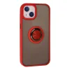 İphone 13 Kılıf Montreal Yüzüklü Silikon Kapak - Kırmızı