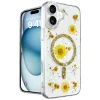 İphone 16 Kılıf Daisy Simli Magsafe Kapak - Gold