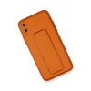 İphone Xs Max Kılıf Coco Deri Standlı Kapak - Turuncu