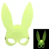 Karanlıkta Parlayan Fosforlu Tavşan Maskesi – Glow Bunny Masquerade Maske (32x22 Cm)