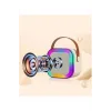 Karaoke Kablosuz Hoparlör Mikrofonlu Rgb Işıklı Bluetooth Speaker Tf Kart/usb Beyaz