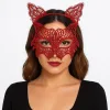 Kırmızı Dantel Kedi Maskesi Ve Dantel Taç Seti 8 No – Kadın Kostüm Aksesuarı