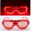 Kırmızı Led Işıklı Parti Gözlüğü - Neon Glow Şerit Gözlük 3 Modlu