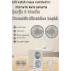 Masaüstü Dijital Ekranlı Çift Fanlı Led Işıklı Soğutucu Fan Ev Ofis Şarjlı Vantilatör