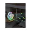 Masaüstü Vantilatör Usb Şarjlı Rgb Led Işıklı 3 Kademeli 180° Ayarlanabilir Soğutucu Fan Mavi