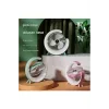 Masaüstü Vantilatör Usb Şarjlı Rgb Led Işıklı 3 Kademeli 180° Ayarlanabilir Soğutucu Fan Pembe