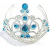 Mavi Taşlı Elsa Çocuk Tacı Prenses Tacı Kraliçe Tacı 16x14 Cm