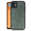Newface İphone 11 Kılıf Aras Deri Kapak - Koyu Yeşil
