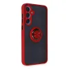 Newface Samsung Galaxy A35 5g Kılıf Montreal Yüzüklü Silikon Kapak - Kırmızı