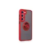 Newface Samsung Galaxy S24 Fe Kılıf Montreal Yüzüklü Silikon Kapak - Kırmızı