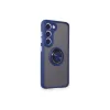 Newface Samsung Galaxy S24 Fe Kılıf Montreal Yüzüklü Silikon Kapak - Lacivert