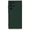 Newface Samsung Galaxy S24 Ultra Kılıf Nano İçi Kadife Silikon - Koyu Yeşil