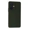 Newface Vivo Y27 Kılıf Nano İçi Kadife Silikon - Koyu Yeşil