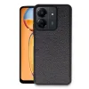 Newface Xiaomi Redmi 13c Kılıf Aras Deri Kapak - Siyah