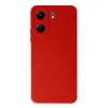 Newface Xiaomi Redmi 13c Kılıf Nano İçi Kadife Silikon - Kırmızı