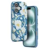 Onegif İphone 16 Flower Series Magsafe Kapak - Mavi
