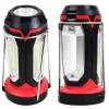 P-8801 Şarjlı Katlanabilir 3xcob Led+ 3w Led Çok Fonksiyonlu Kamp Feneri