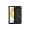 Realme C21 Kılıf Sofya Yüzüklü Silikon Kapak - Siyah