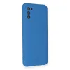 Samsung Galaxy A02s Kılıf Nano İçi Kadife Silikon - Mavi