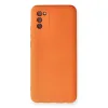 Samsung Galaxy A02s Kılıf Nano İçi Kadife Silikon - Turuncu