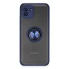 Samsung Galaxy A03 Kılıf Montreal Yüzüklü Silikon Kapak - Lacivert