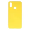 Samsung Galaxy A10s Kılıf Nano İçi Kadife Silikon - Sarı