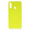 Samsung Galaxy A20s Kılıf Nano İçi Kadife Silikon - Sarı