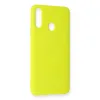 Samsung Galaxy A20s Kılıf Nano İçi Kadife Silikon - Sarı