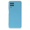 Samsung Galaxy A22 Kılıf Nano İçi Kadife Silikon - Mavi