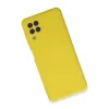 Samsung Galaxy A22 Kılıf Nano İçi Kadife Silikon - Sarı