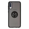 Samsung Galaxy A70 Kılıf Montreal Yüzüklü Silikon Kapak - Siyah