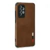 Samsung Galaxy A72 Kılıf Loop Deri Silikon - Kahverengi
